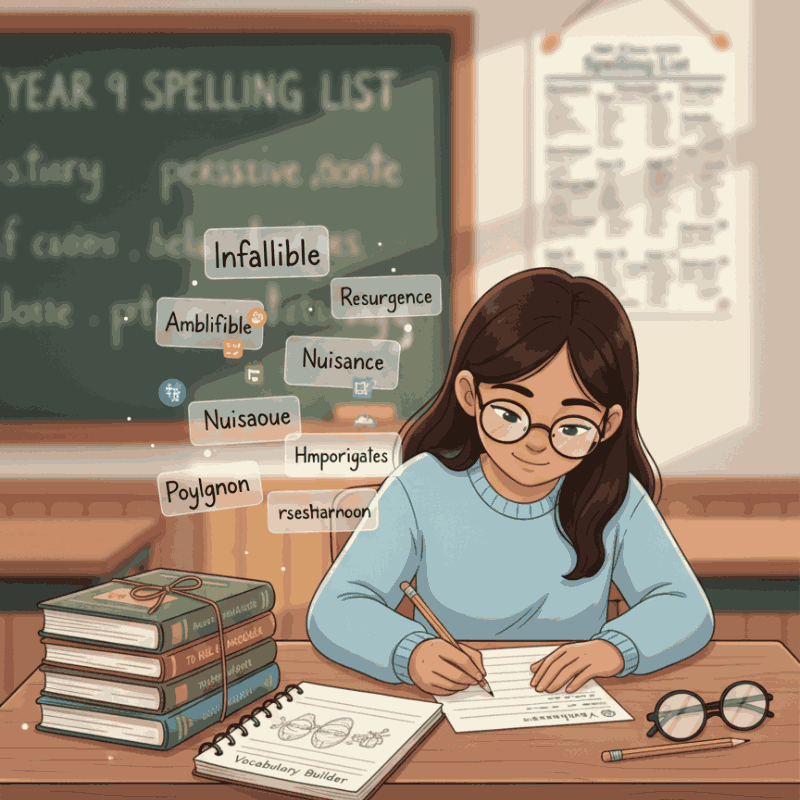9th Grade English Spelling Words, Books & Study Guide