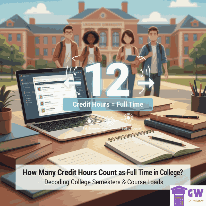 How many credit hours is full time comparison for college and graduate students