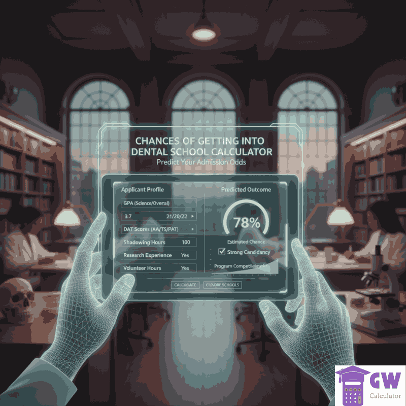 Chances of Getting Into Dental School Calculator