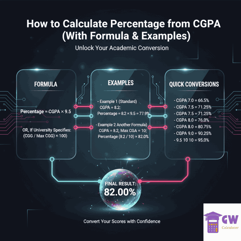 How to Calculate Percentage from CGPA (With Formula & Examples)