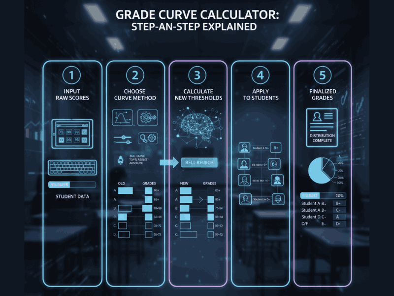 How a Grade Curve Calculator Calculates Grades (Step-by-Step Explained)